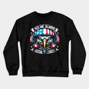 American Service Members Tribute: Military, Police, & Patriot Symbols Crewneck Sweatshirt